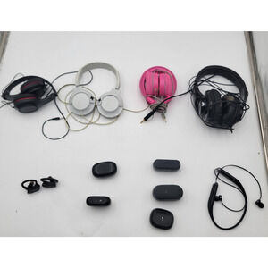 Mixed Lot Headphones Earbuds Skullcandy Shure Philips Sol Republic Parts Repair